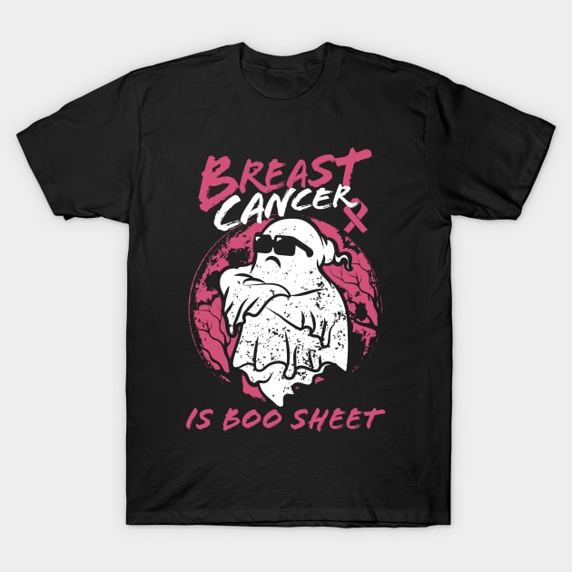 Breast Cancer Is Boo Sheet Breast Cancer Awareness T-Shirt by PunnyPoyoShop